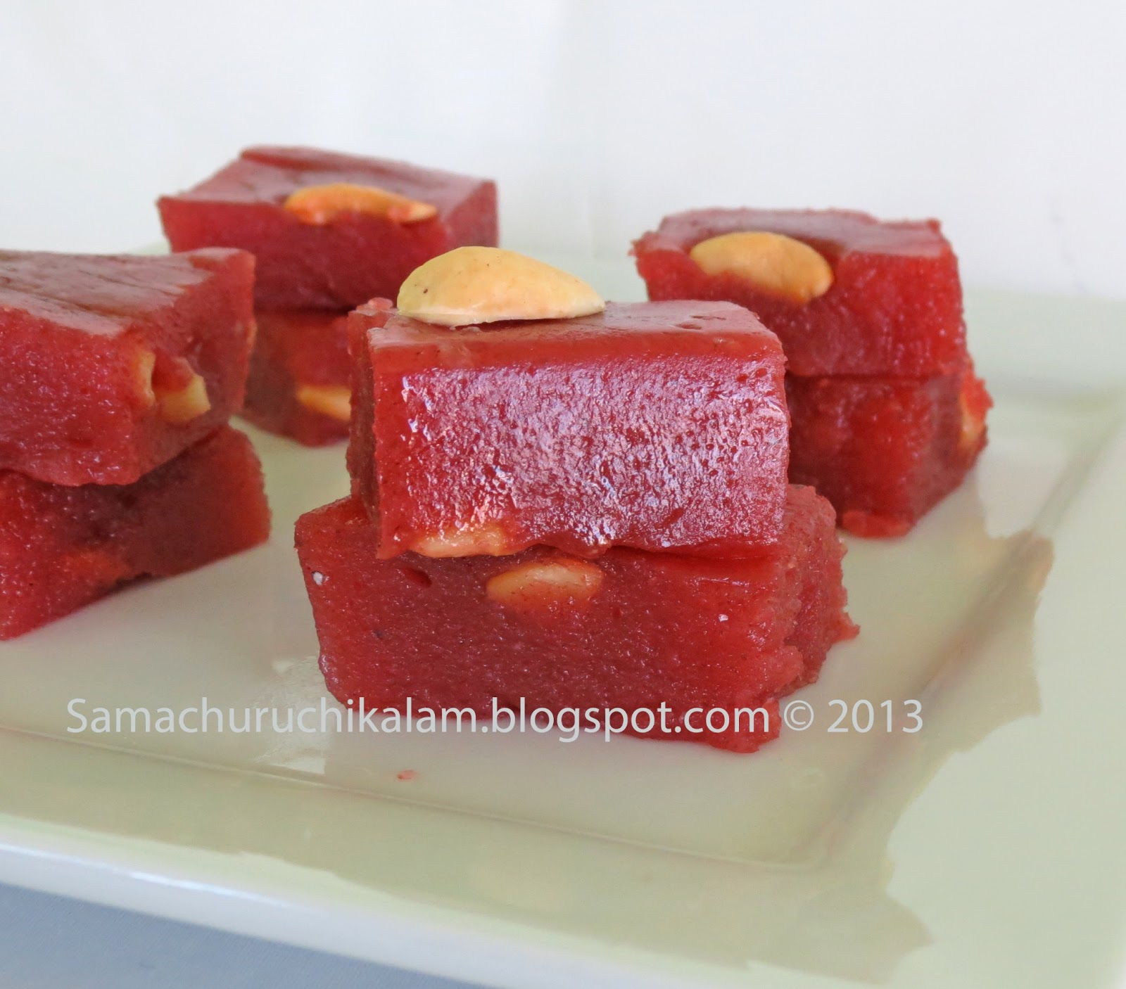 Recipes from Manju's kitchen Godhumai Halwa/ Wheat Flour Halwa