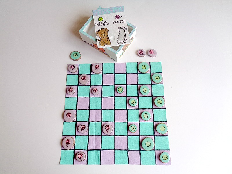 DIY Portable Checkers Game (Dogs vs Cats Edition) Running With A