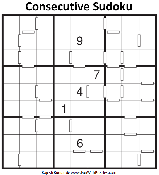 Consecutive Sudoku Puzzle (Fun With Sudoku #315)