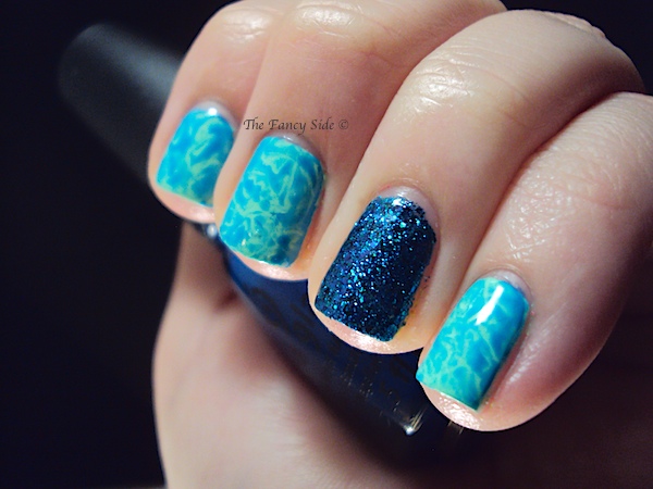 The Fancy Side: Saran Wrap Mani