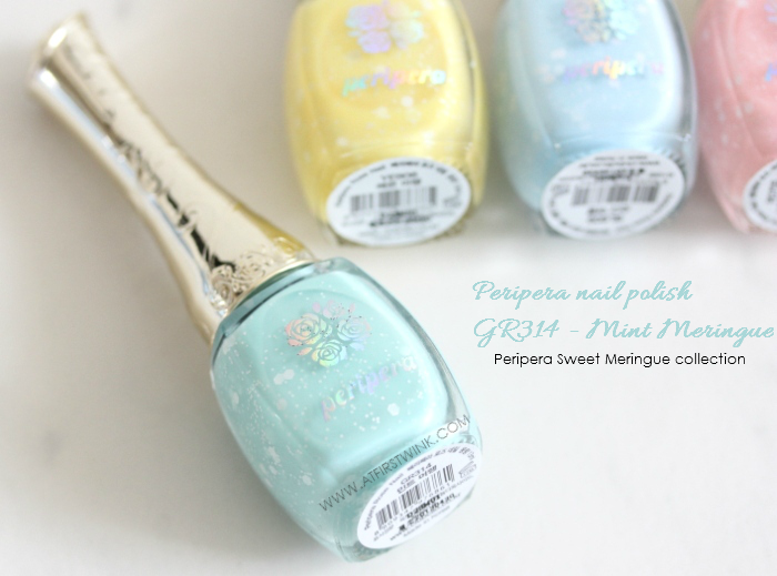 Peripera nail polish GR314 - Mint Meringue bottle