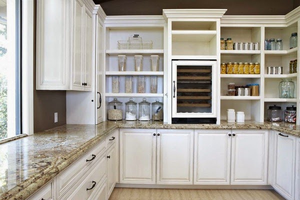 How to place the shelves in the kitchen
