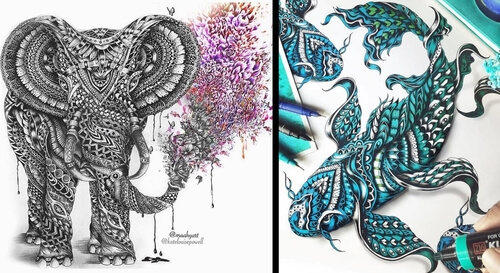 Latest Artwork Painted Elephant