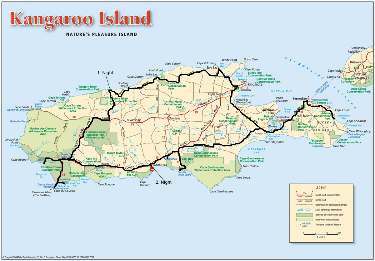 Map Of Kangaroo Island - Gambaran
