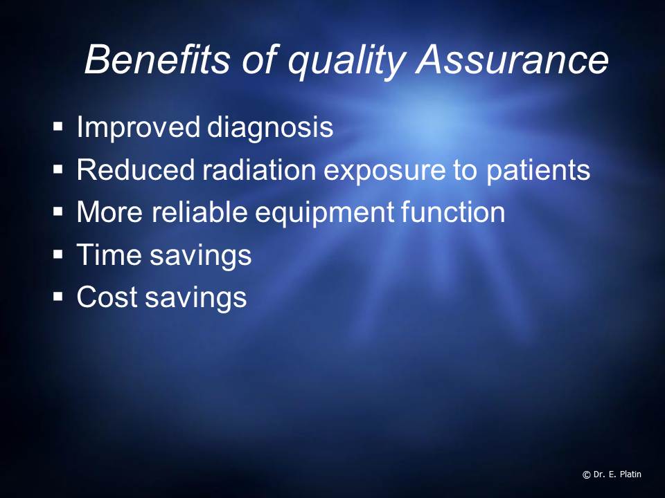 Dentistry Quality Assurance in Maxillofacial Imaging