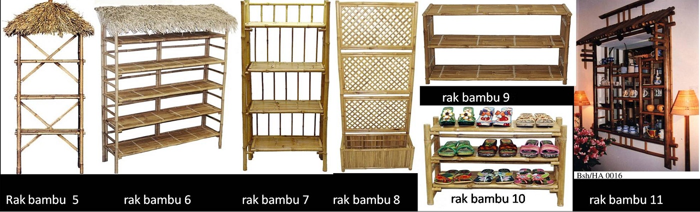 Bentuk Model Rak  Dari  Bambu 