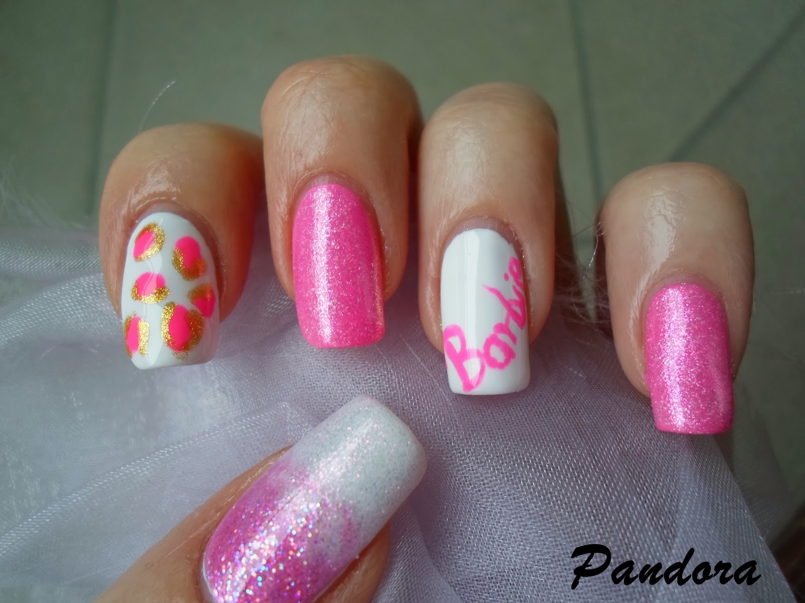 Pandora nails: Barbie nails