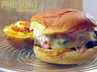 Grilled Philly Burgers with Garlic Aioli
