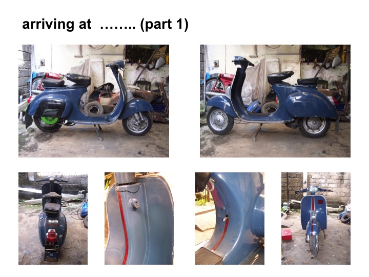 classic, vintage motorcycle, scooter restoration project (Honda