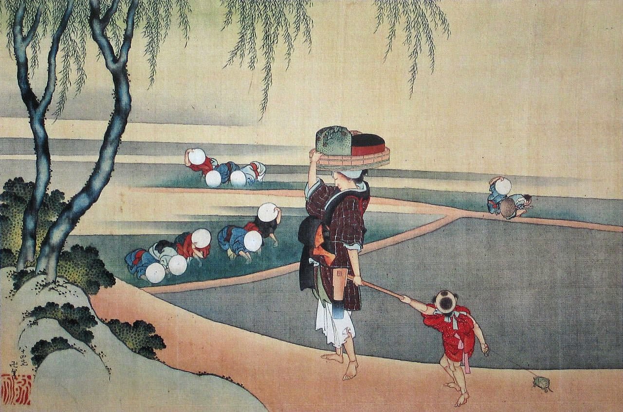 Hokusai, repiquage du riz
