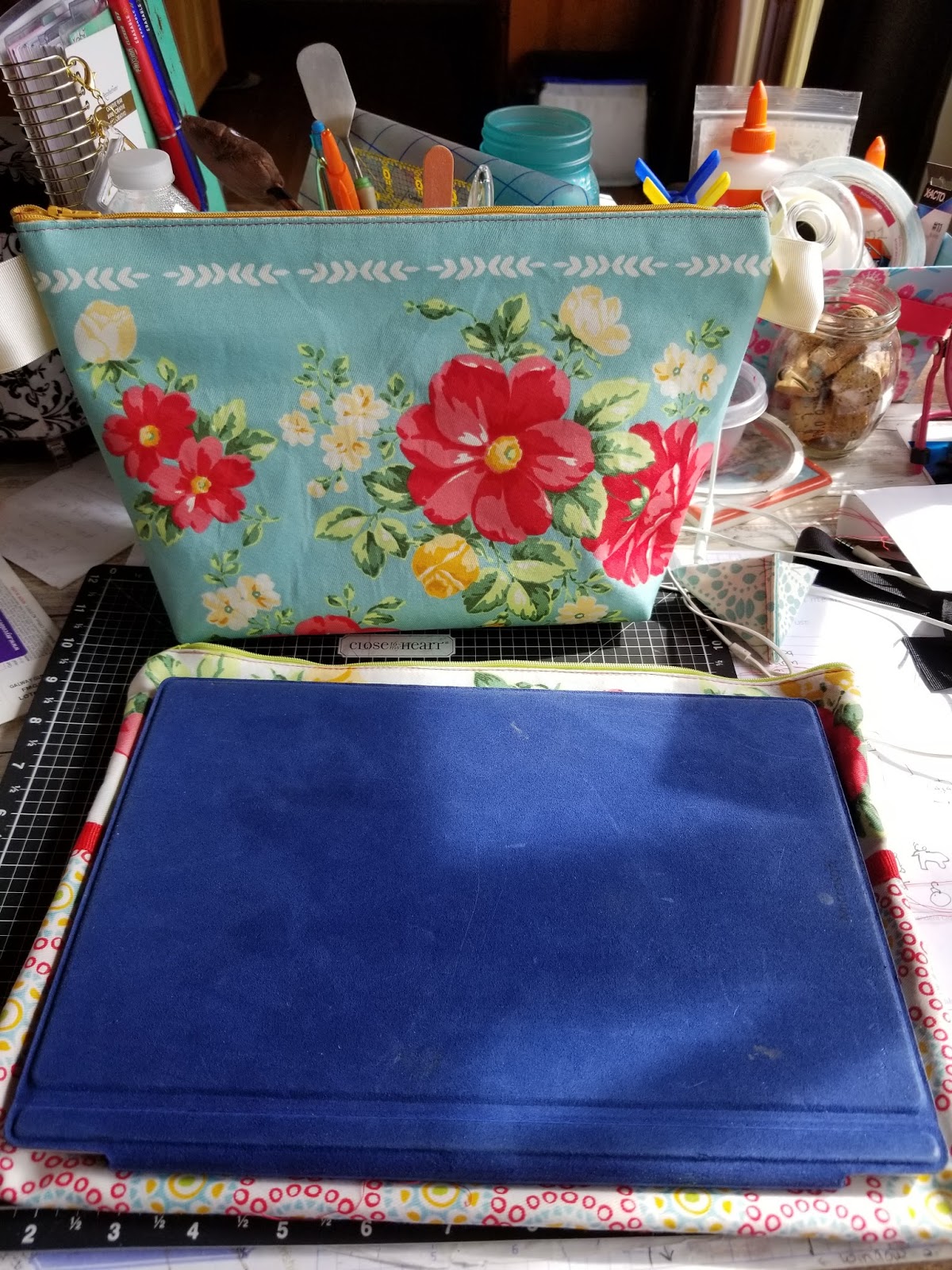 Ink It, Stamp It Zipper bags made from Placemats