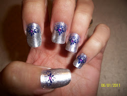 monster nails bundle purple rhinestones nail designs obsessions silver close its