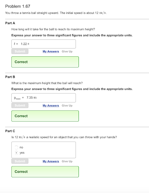 Mastering Physics Answers: Problem 1.67 Mastering Physics Answers Chapter 1