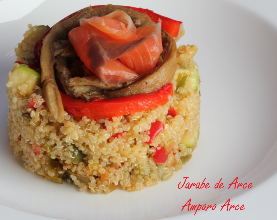 ¿Cocinamos o qué? Quinua (quinoa) con verduras y salmón ahumado.