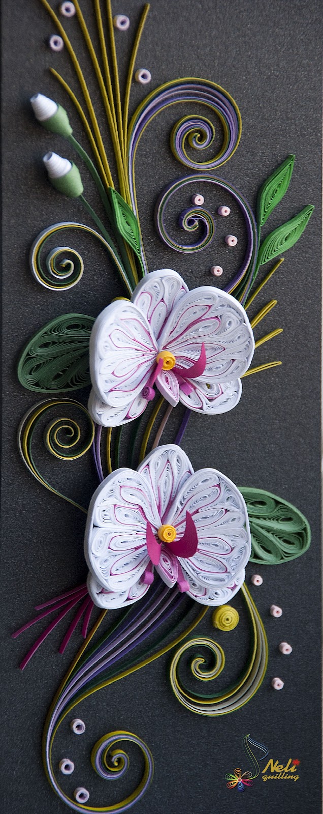 Neli Quilling Art Quilling card orchids