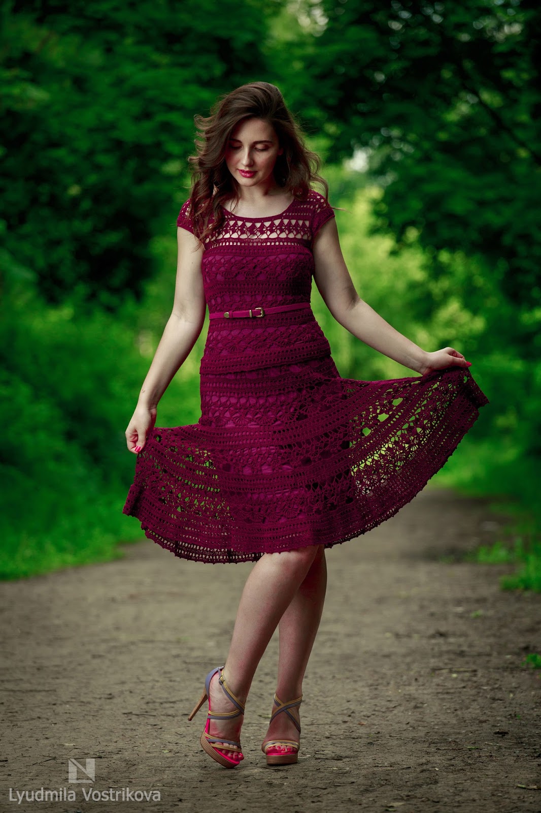 Вяжем красивое платье. Платье вязаное. Платье крючком. Платье крючком для женщин. Вязаное платье крючком.