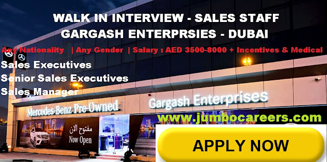 Automobile Sales Team Jobs In Dubai Latest Walk In Interview 2018