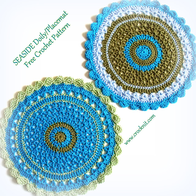 how to crochet, doily, placemats, coasters, free crochet pattern,