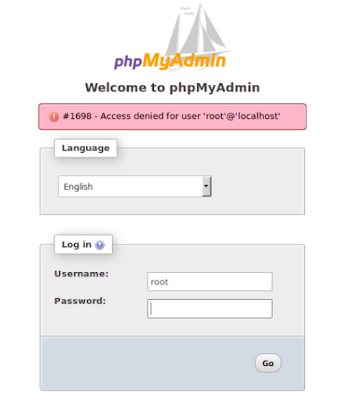 Phpmyadmin access denied for user. Phpmyadmin access denied for user
