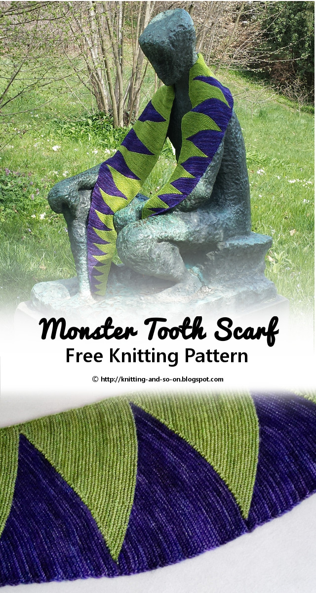 Knitted Tooth Knitting and so on: Monster Tooth Scarf