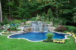 pool landscaping around plants waterfall landscaped pools swimming landscape backyard garden yard designs inground flowers tropical area grass beds poolside