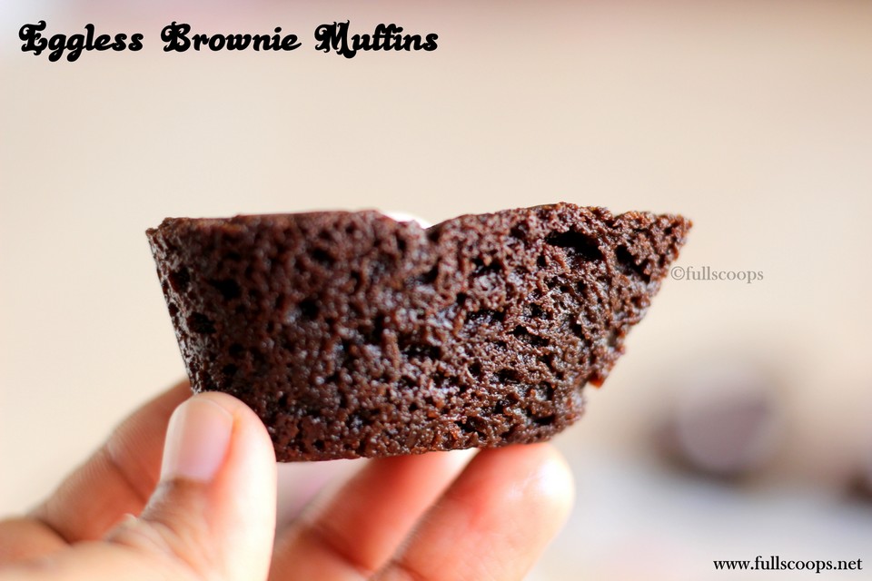 Eggless Brownie Muffins Full Scoops A food blog with easy,simple