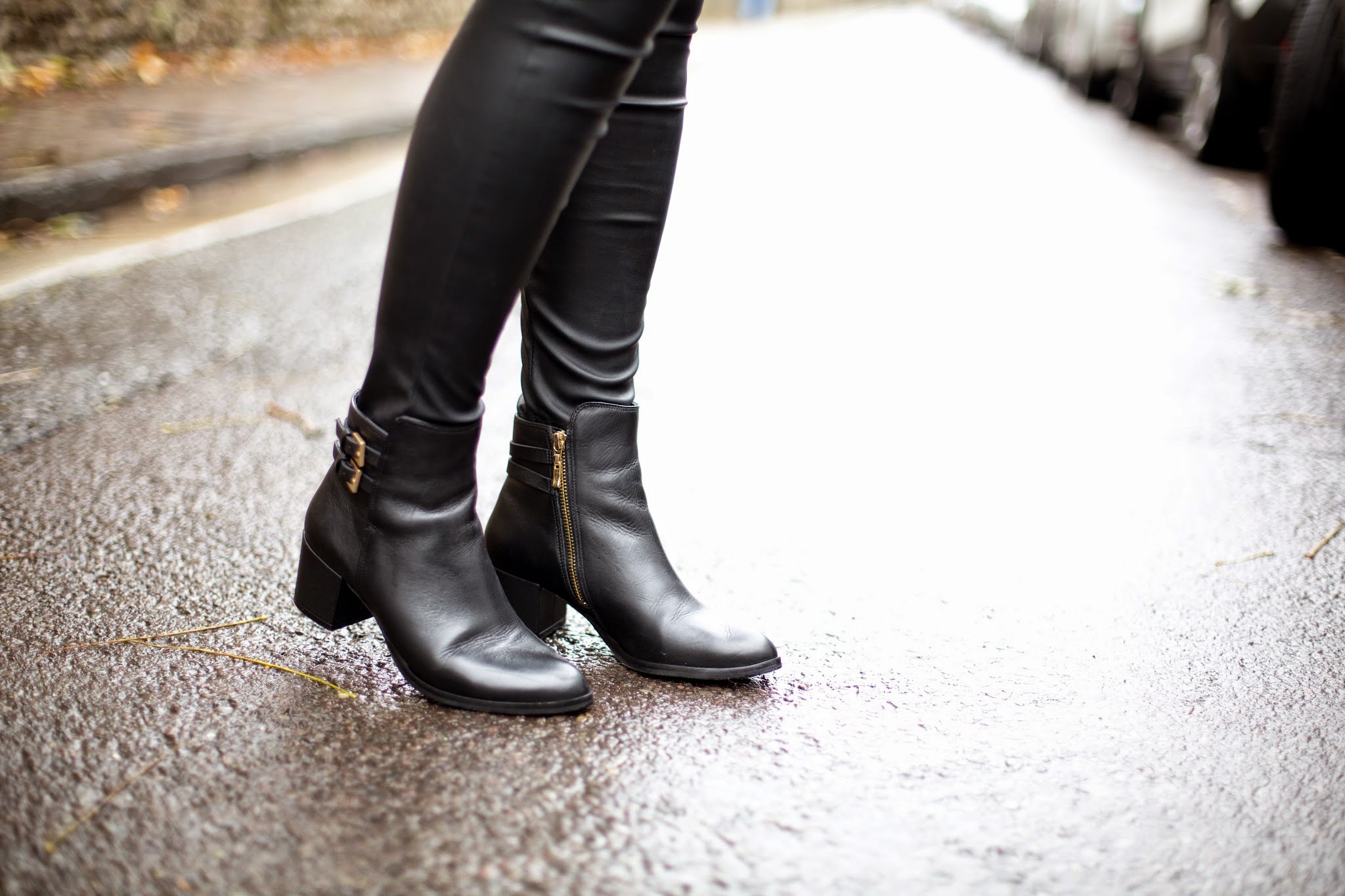 Dune black pointed ankle boots mediamarmalade