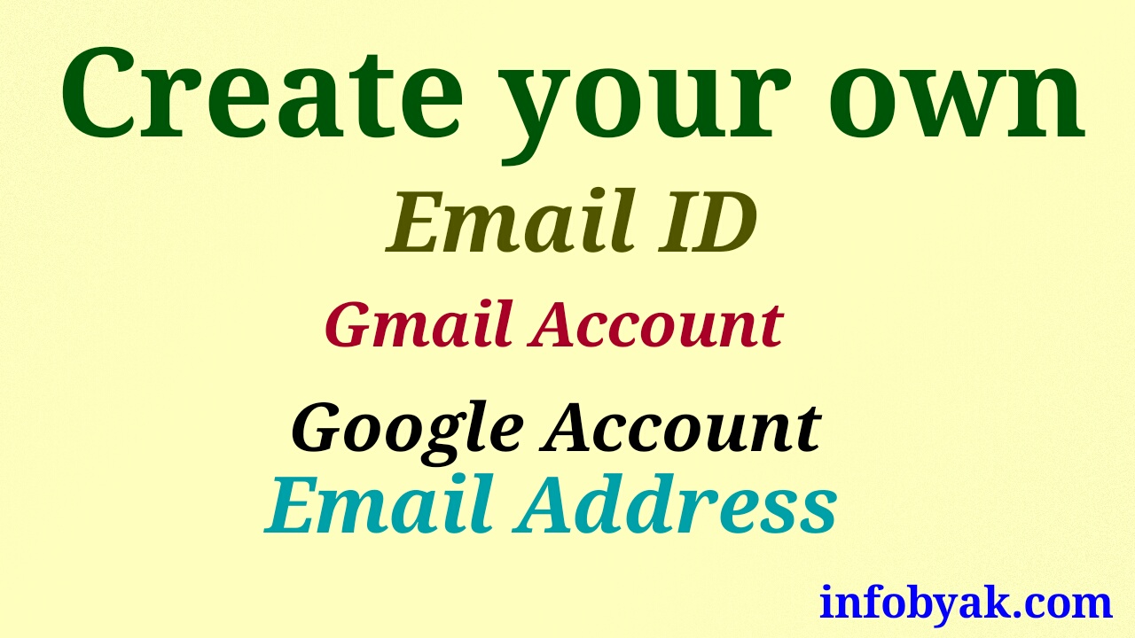 How to create a Gmail account/Email ID