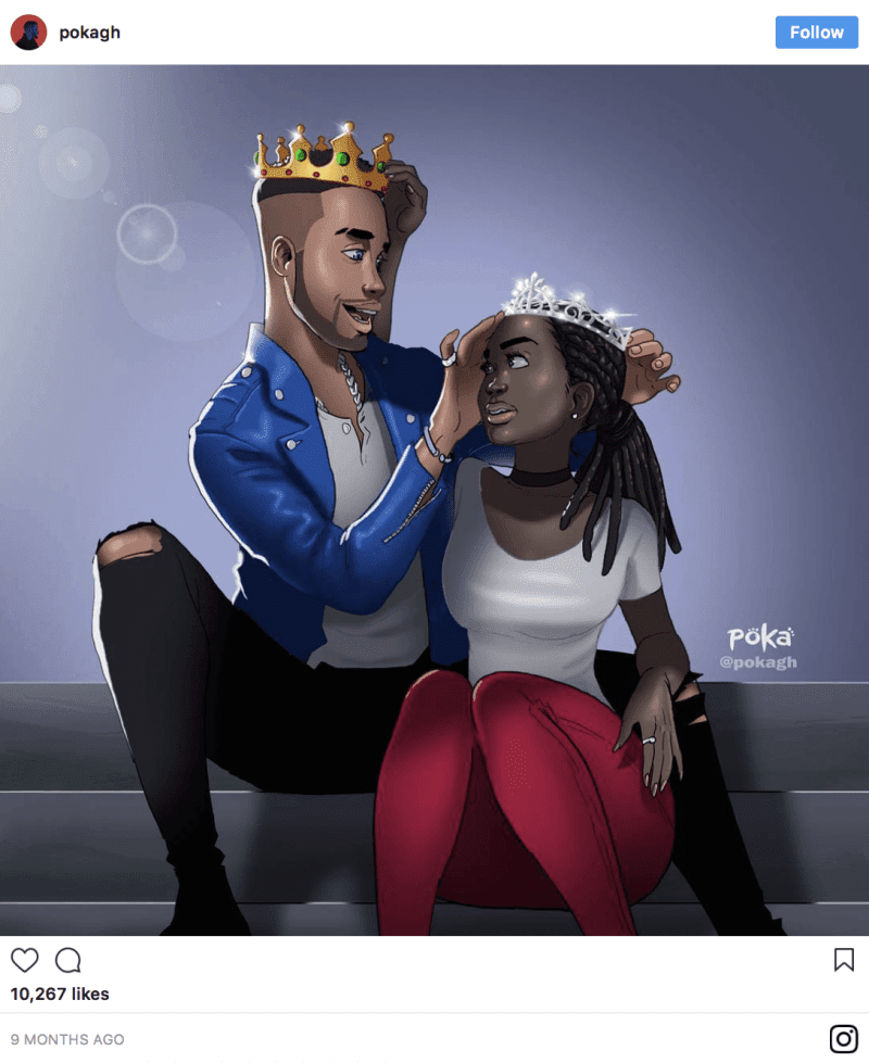 12 Beautiful Illustrations By Ghanaian Artist That Portray The Ups And Downs Of A Relationship - Treat your partner exactly how you want them to treat you.