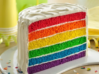 Rainbow Layered Cake 