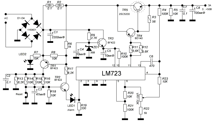 Tool Electric: Регулируемый блок питания 0-50 вольт 3 ампер