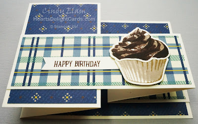 Heart's Delight Cards, Sweet Cupcake, Cupcake Cutouts, Stamp Review Crew - Sweet Cupcake, Masculine Birthday, Stampin' Up!