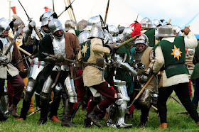  Renactment of the Battle of Bosworth Field fought in 1485  which saw the death of Richard III, the last Plantagenet King