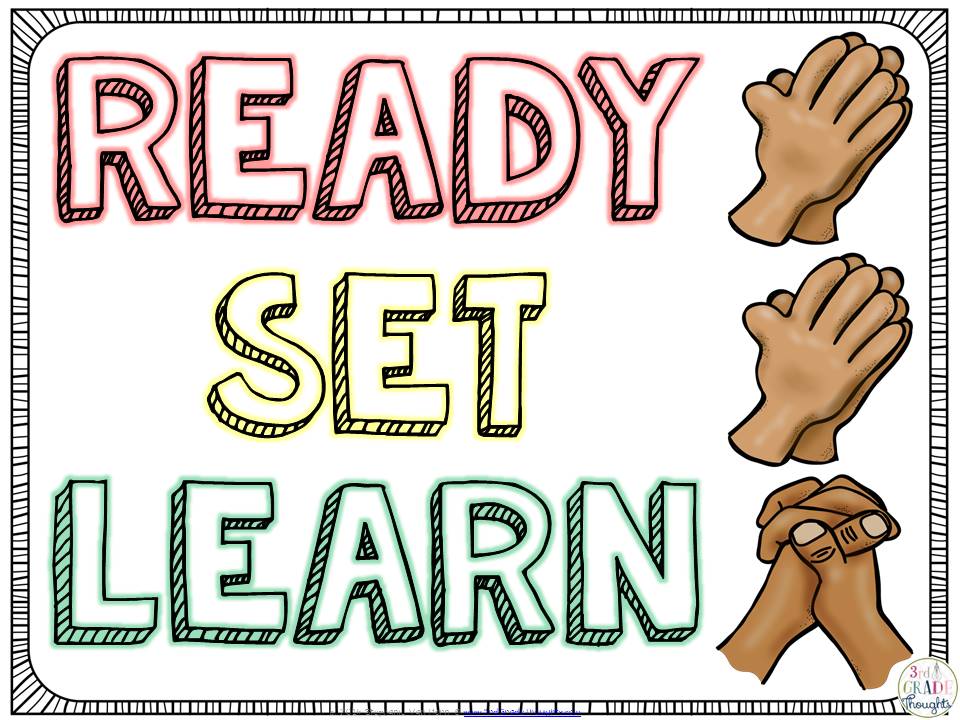 Ready Set Learn Attention Getter Freebie 3rd Grade Thoughts