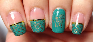 Gold Tape Nails