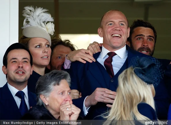 Zara Phillips Style - Zara Phillips, Mike Tindall and Nicky Robinson (right) watch their horse Monbeg Dude run in the Grand National as they attend day 3 'Grand National Day' of the Crabbie's Grand National Festival at Aintree Racecourse