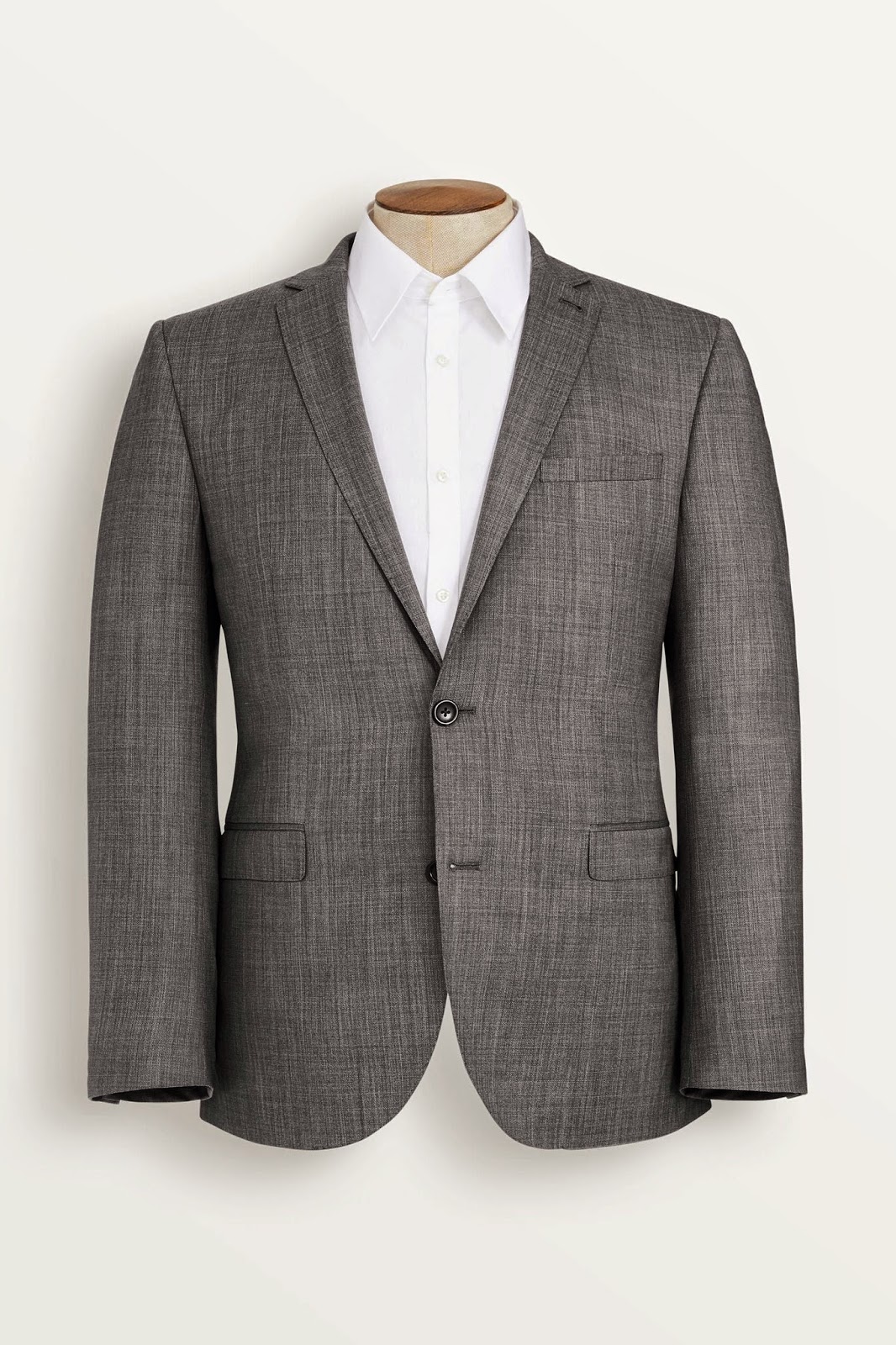 Signature Grey Texture Tailored Fit Suit: Jacket - Fashion Groom