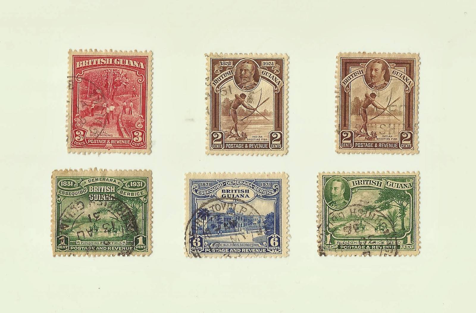 mizan matawang dan setem Old Stamps And Coins Of British Guiana / Guyana