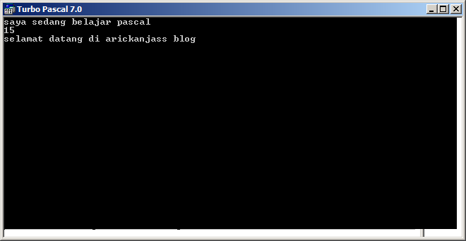 dasar program turbo pascal