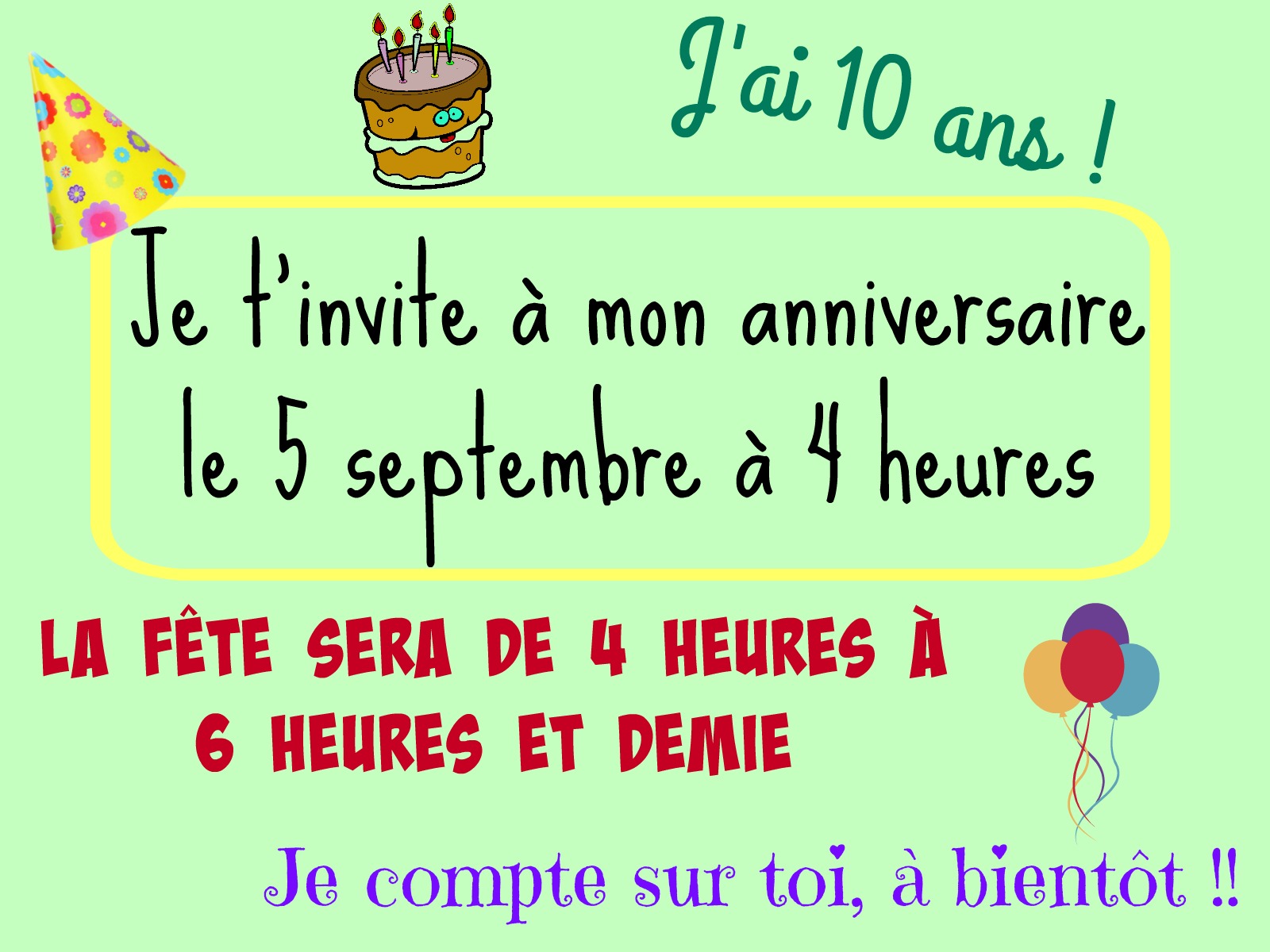 Le français est chouette!: Mon anniversaire!