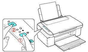 Кнопки на панели принтера, которые нужно нажать для выполнения работы