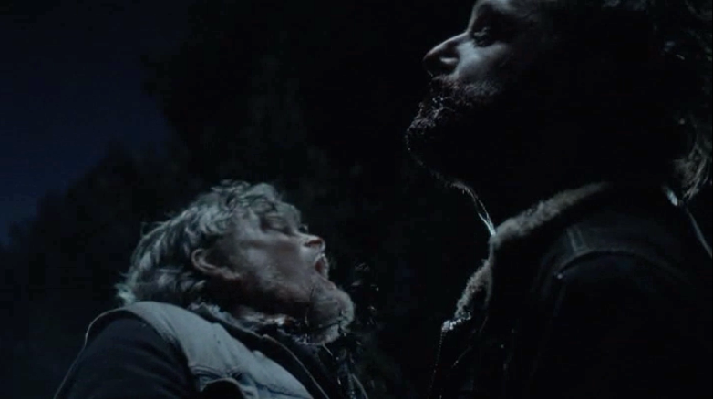 Walking Dead Rick Bites Throat