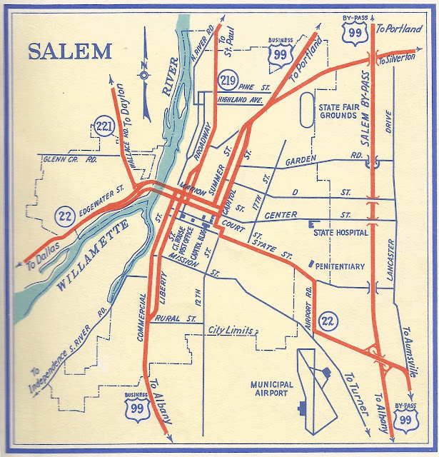 Street map Salem Oregon