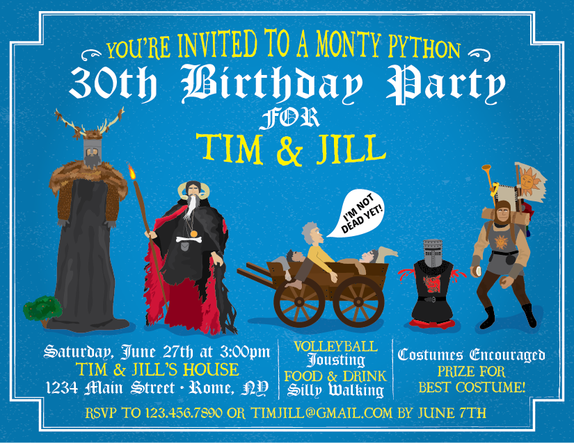 The Invitation Oven: Monty Python Invitation