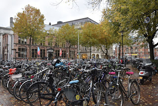 Parking plaza for bicycles, Amsterdam, The Netherlands