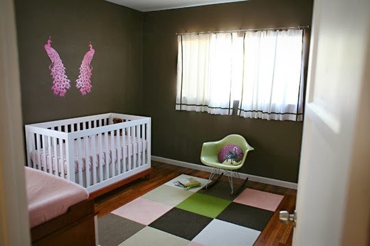 Dormitorios de bebé en rosa y marrón - Ideas para decorar dormitorios