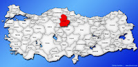 Çorum ilinin Türkiye haritasında gösterimi