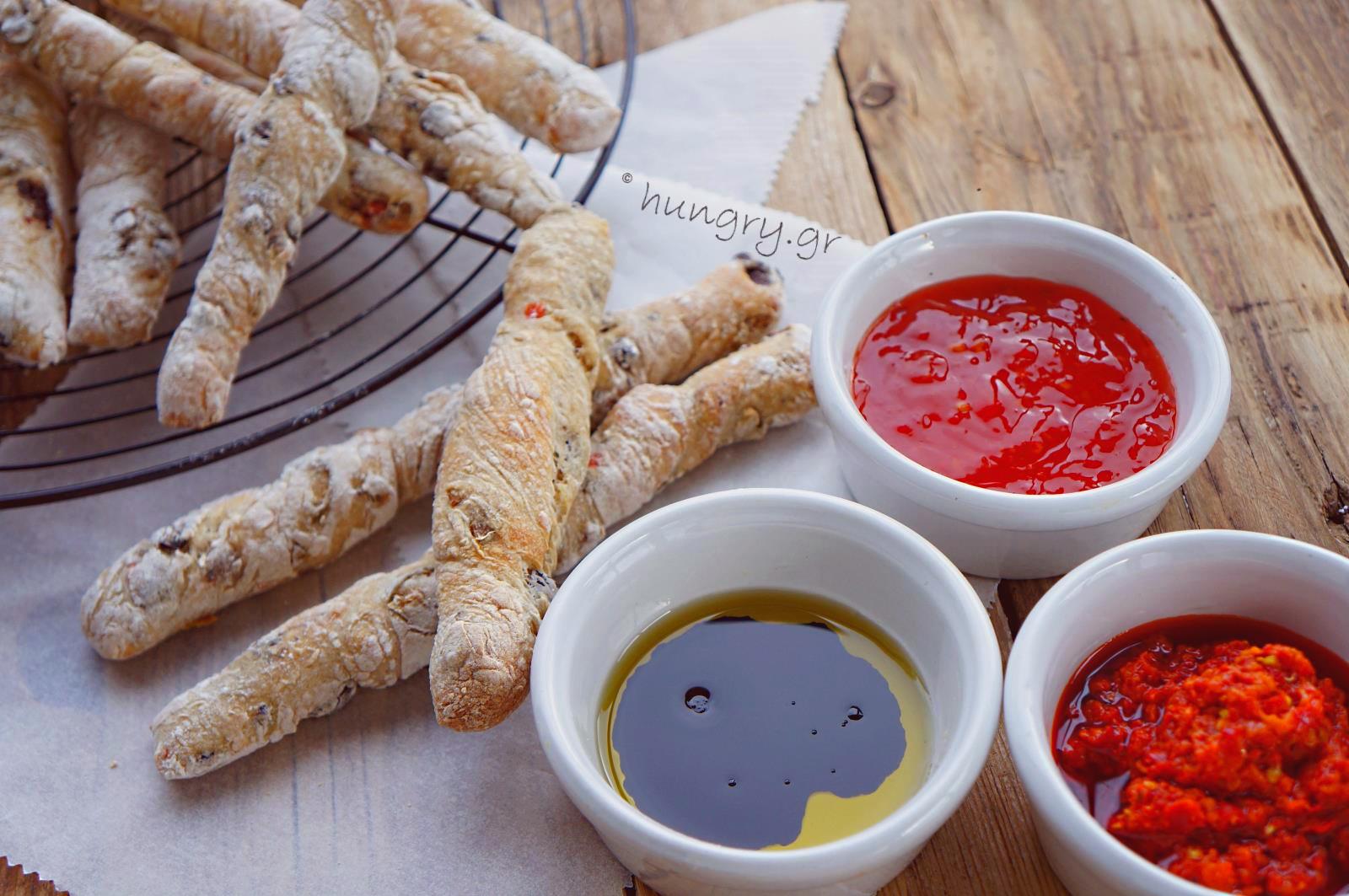 Kitchen Stories Salty Black & Green Olive Breadsticks