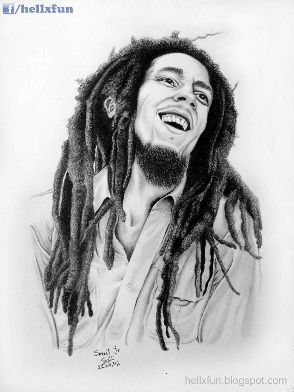 Bob Marley Drawing - Smail Jr