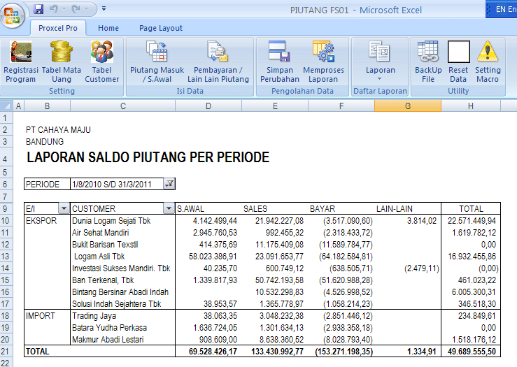 Cara Membuat Laporan Hutang Piutang Excel Seputar Laporan